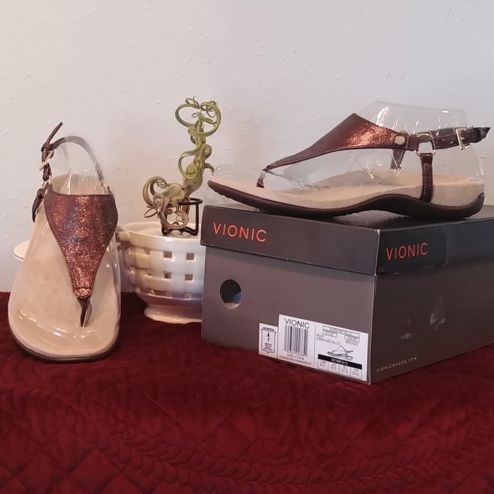 NEW! Vionic Rest Kirra Metallic Bronze - Picture 2 of 8
